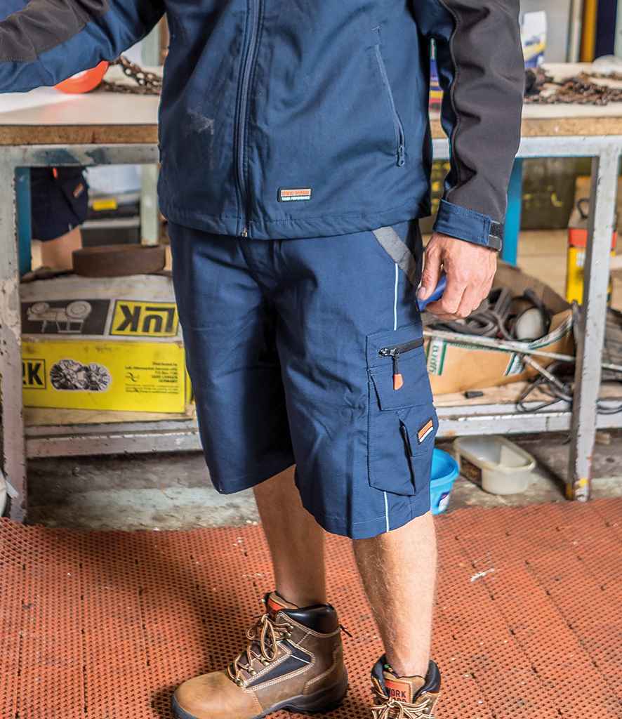 Result Work-Guard Technical Shorts in Navy Black by Result Work-Guard — Custom branded clothing by Print Press, featuring premium embroidery produced in our specialist print lab in the UK.