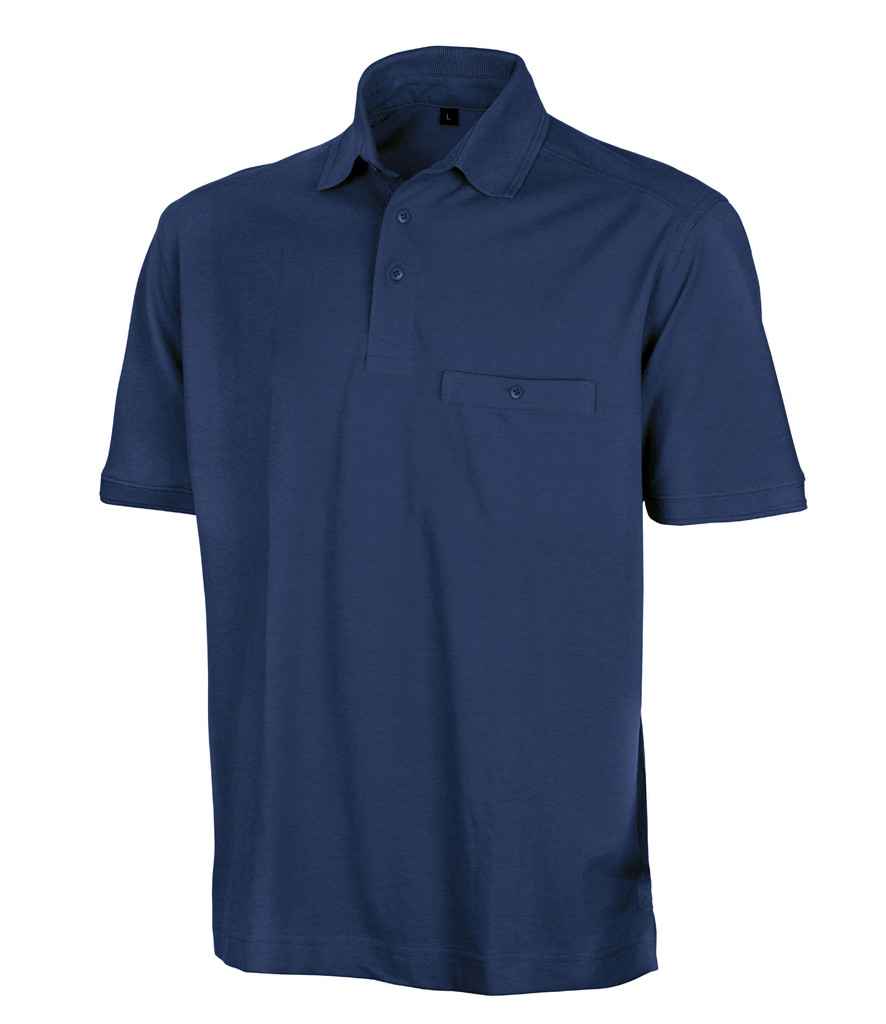 Result Work-Guard Apex Pocket Pique Polo Shirt in by Result Work-Guard — Custom branded clothing by Print Press, featuring premium embroidery produced in our specialist print lab in the UK.