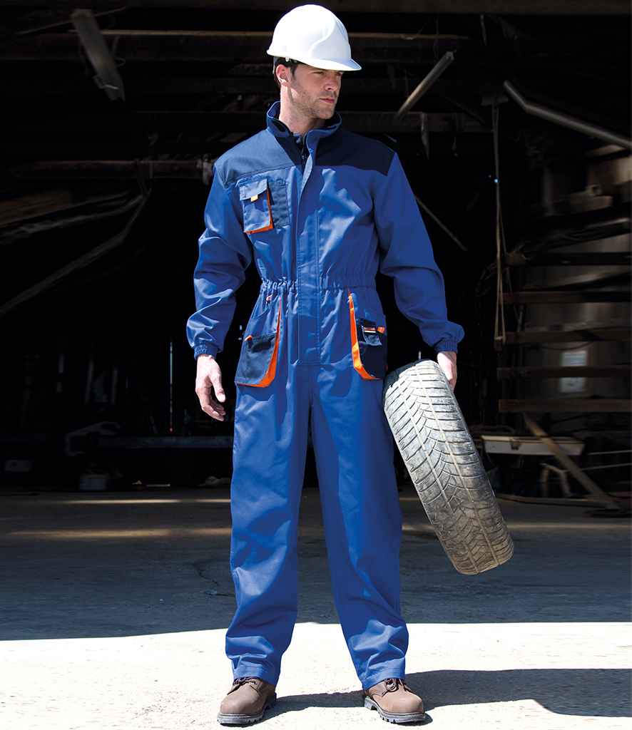 Result Work-Guard Lite Coverall in Royal Blue Navy by Result Work-Guard — Custom branded clothing by Print Press, featuring premium embroidery produced in our specialist print lab in the UK.
