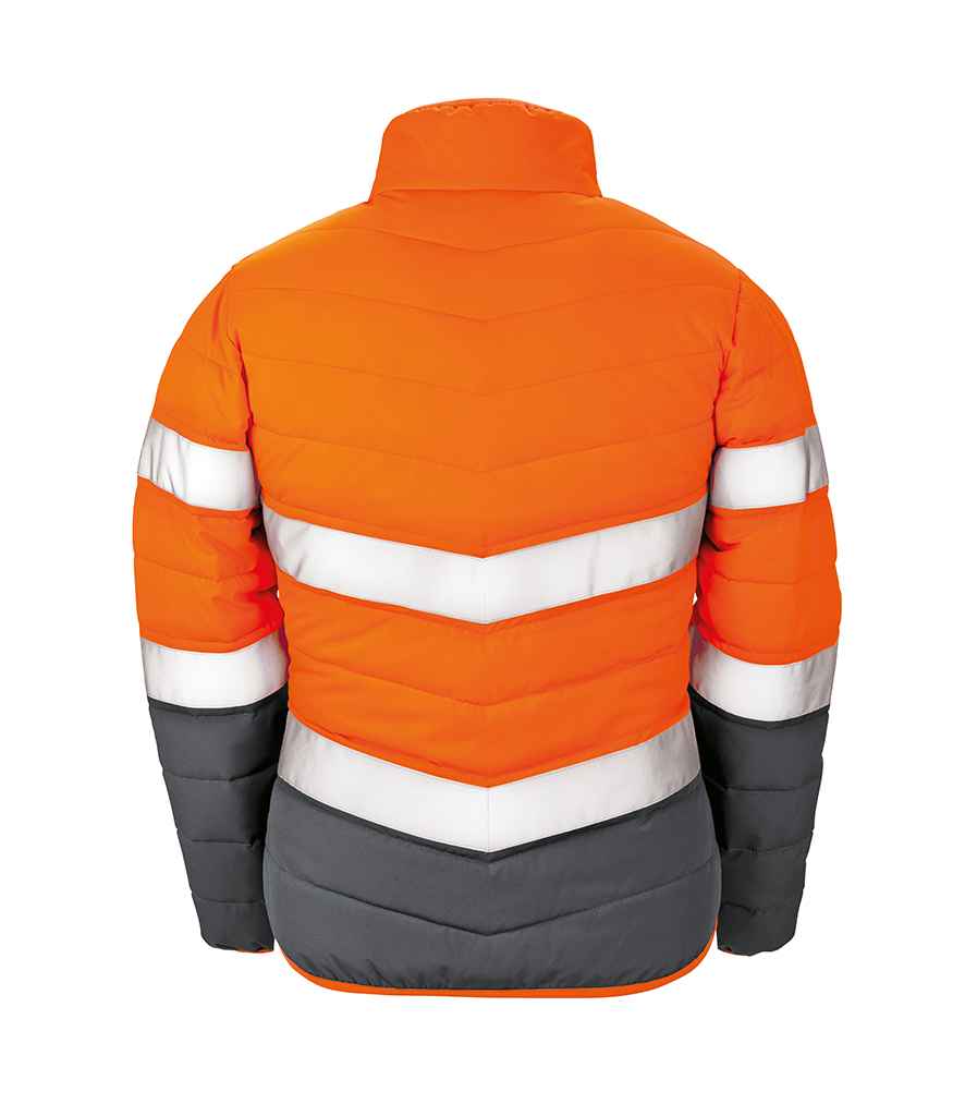 Result Safe-Guard Ladies Soft Safety Jacket in by Result Safe-Guard — Custom branded clothing by Print Press, featuring premium embroidery produced in our specialist print lab in the UK.