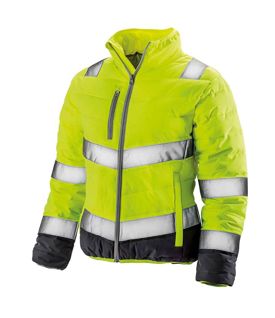 Result Safe-Guard Ladies Soft Safety Jacket in by Result Safe-Guard — Custom branded clothing by Print Press, featuring premium embroidery produced in our specialist print lab in the UK.