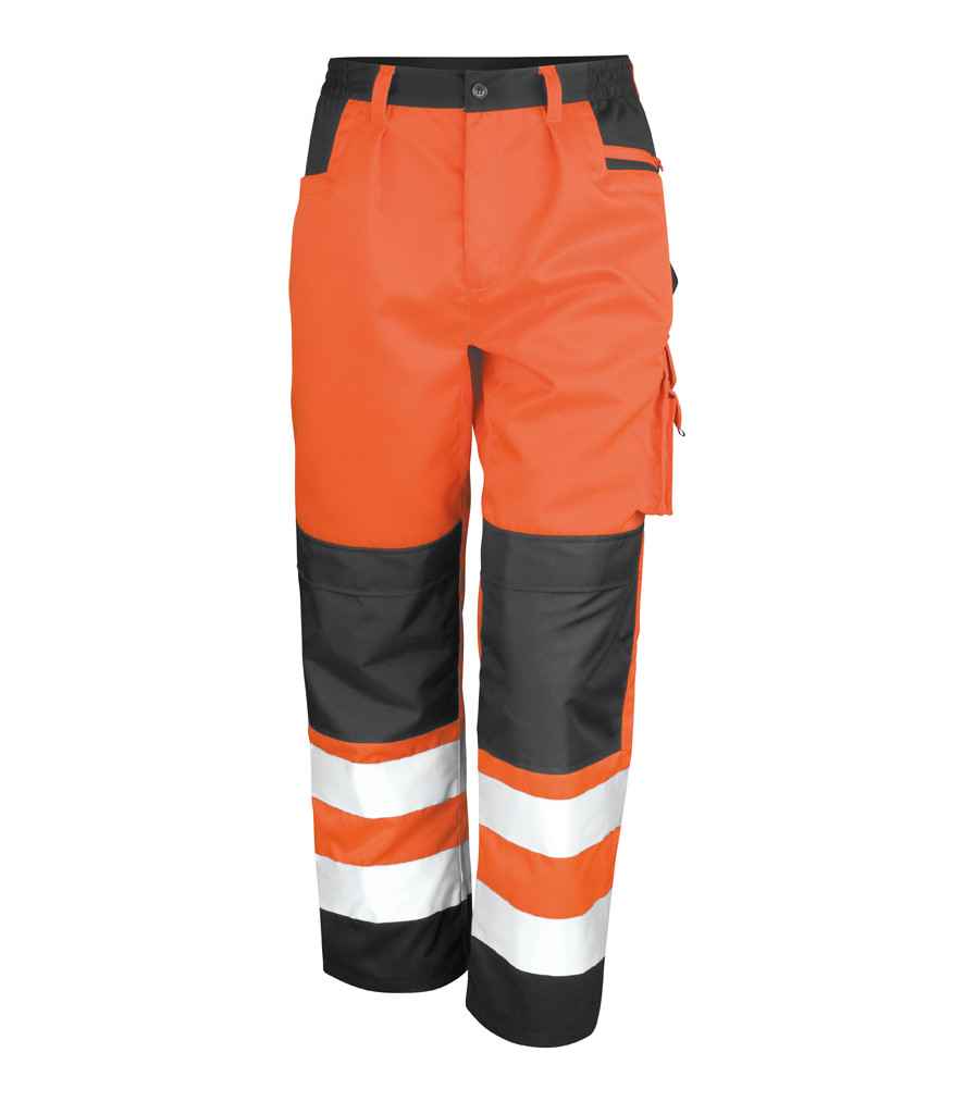 Result Safe-Guard Hi-Vis Cargo Trousers in by Result Safe-Guard — Custom branded clothing by Print Press, featuring premium embroidery produced in our specialist print lab in the UK.