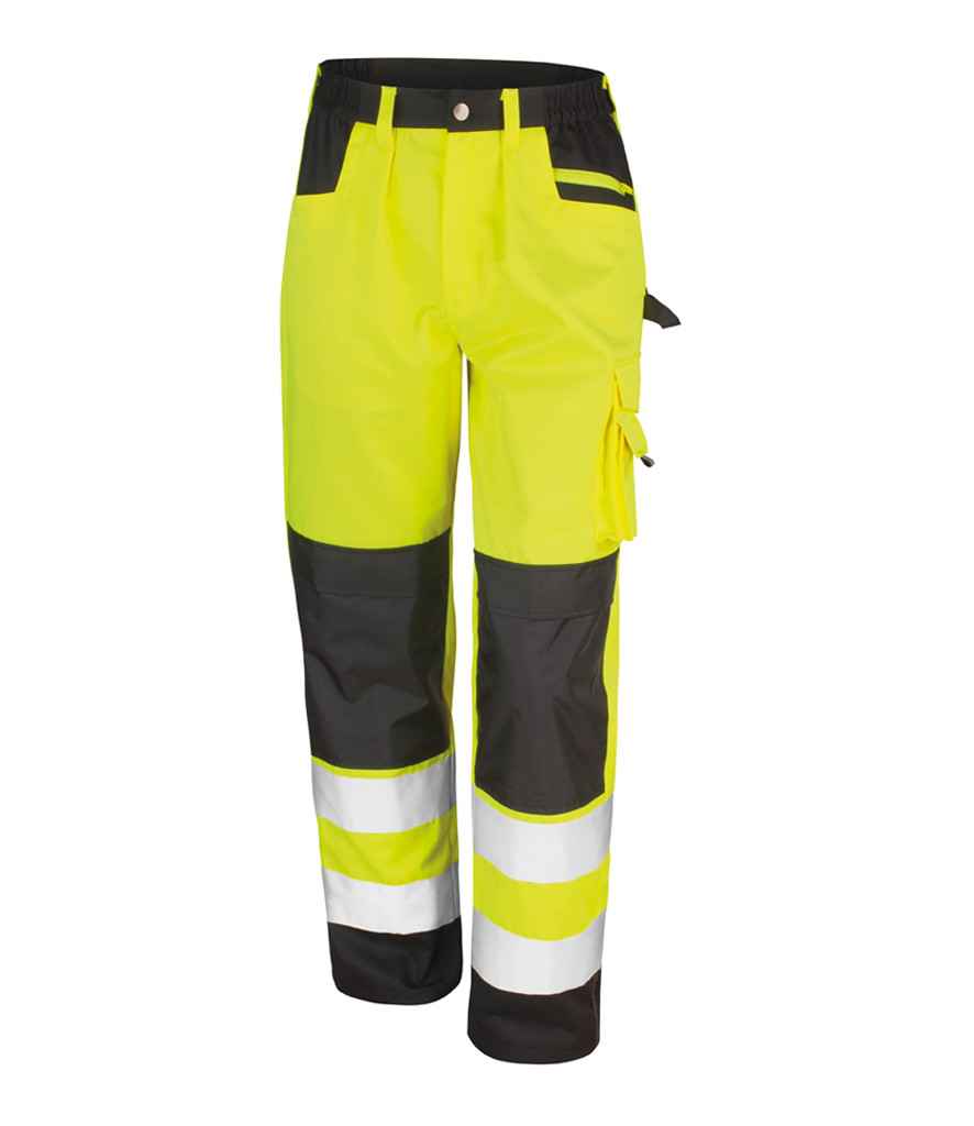 Result Safe-Guard Hi-Vis Cargo Trousers in by Result Safe-Guard — Custom branded clothing by Print Press, featuring premium embroidery produced in our specialist print lab in the UK.