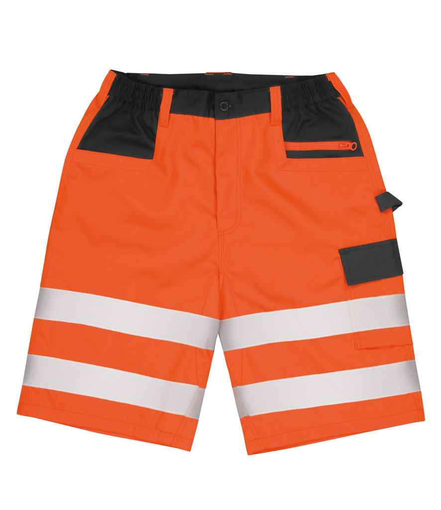 Result Safe-Guard Hi-Vis Cargo Shorts in by Result Safe-Guard — Custom branded clothing by Print Press, featuring premium embroidery produced in our specialist print lab in the UK.