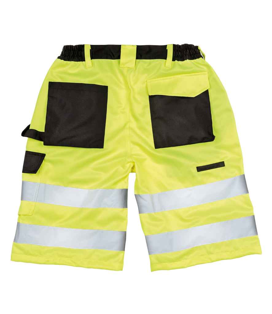 Result Safe-Guard Hi-Vis Cargo Shorts in by Result Safe-Guard — Custom branded clothing by Print Press, featuring premium embroidery produced in our specialist print lab in the UK.