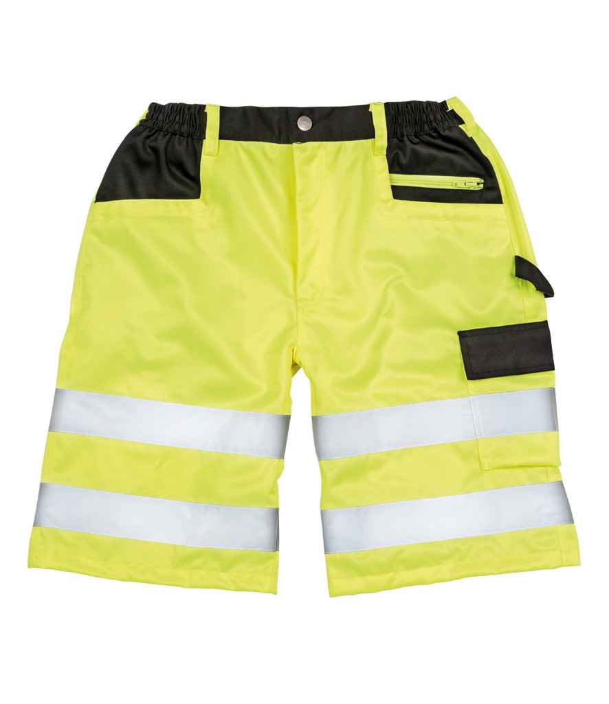 Result Safe-Guard Hi-Vis Cargo Shorts in by Result Safe-Guard — Custom branded clothing by Print Press, featuring premium embroidery produced in our specialist print lab in the UK.
