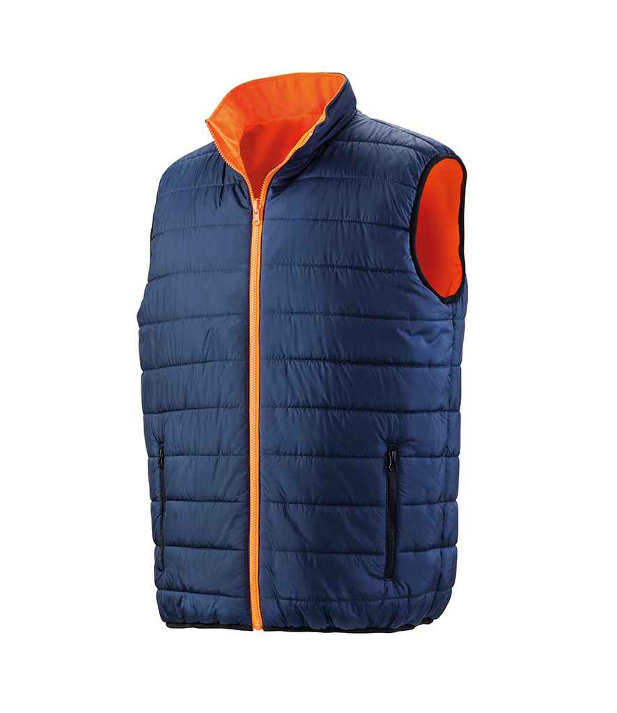Result Safe-Guard Reversible Soft Padded Gilet in by Result Safe-Guard — Custom branded clothing by Print Press, featuring premium embroidery produced in our specialist print lab in the UK.