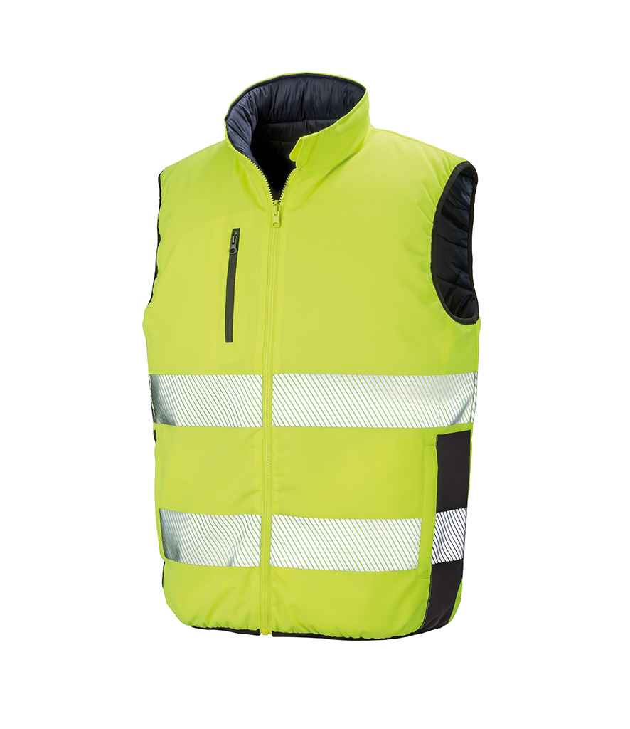 Result Safe-Guard Reversible Soft Padded Gilet in by Result Safe-Guard — Custom branded clothing by Print Press, featuring premium embroidery produced in our specialist print lab in the UK.
