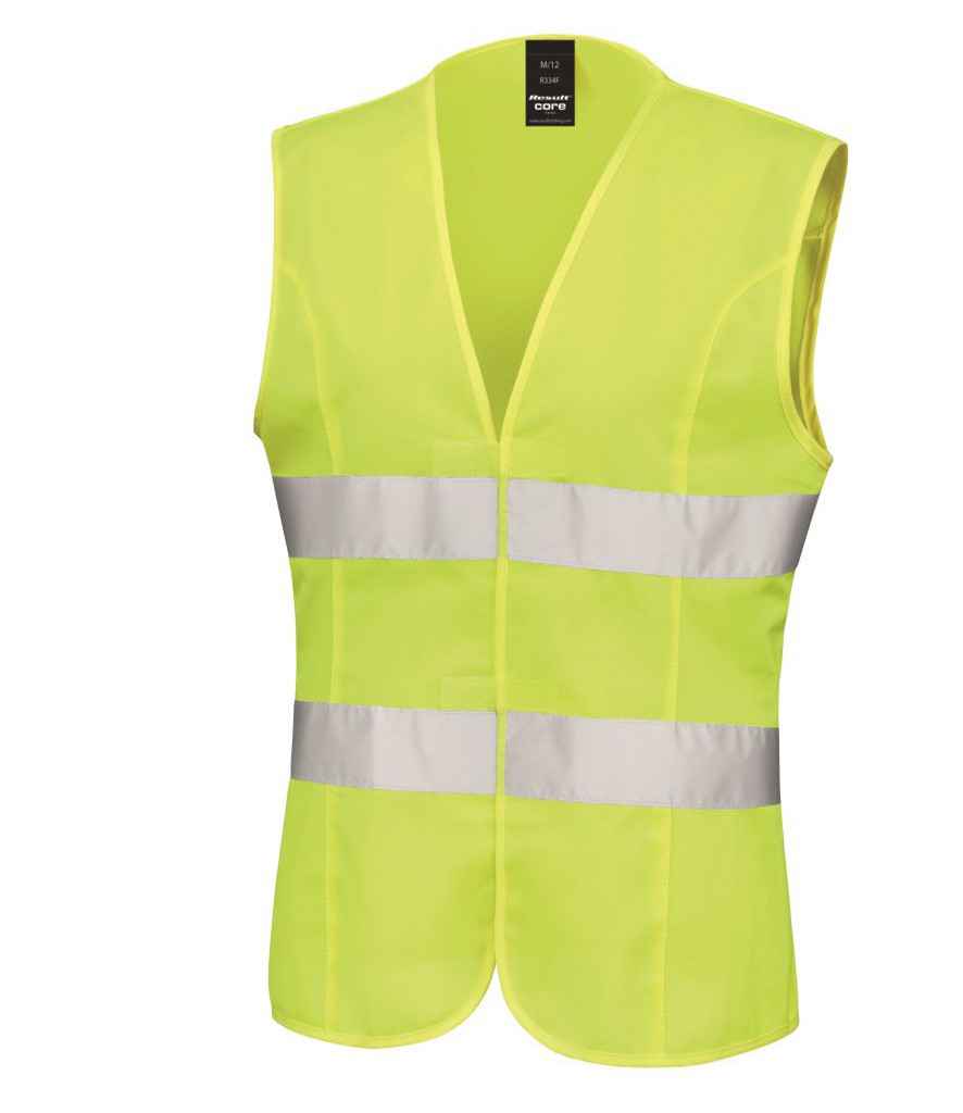 Result Core Ladies Hi-Vis Vest in by Result Core — Custom branded clothing by Print Press, featuring premium embroidery produced in our specialist print lab in the UK.