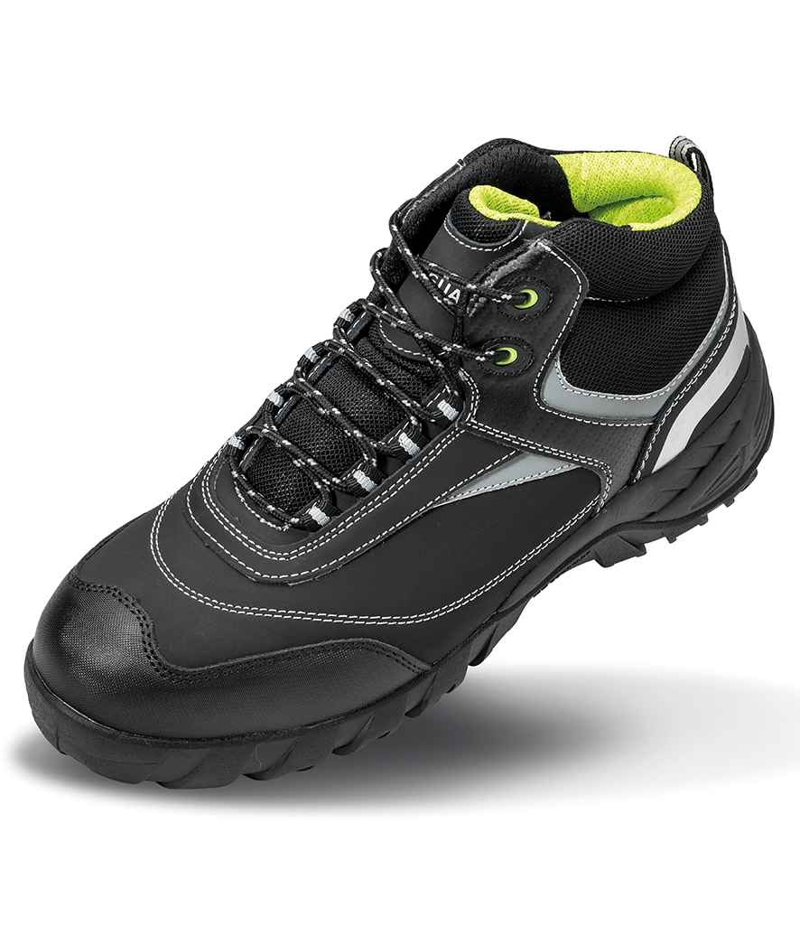 Result Work-Guard Blackwatch S3 SRC Safety Boots in Black Silver by Result Work-Guard — Custom branded clothing by Print Press, featuring premium embroidery produced in our specialist print lab in the UK.