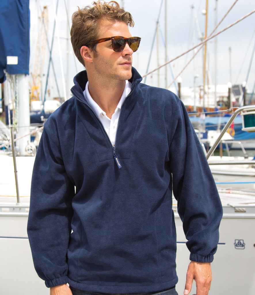 Result Polartherm Zip Neck Fleece in Navy by Result — Custom branded clothing by Print Press, featuring premium embroidery produced in our specialist print lab in the UK.