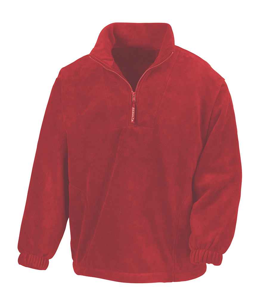 Result Polartherm Zip Neck Fleece in Red by Result — Custom branded clothing by Print Press, featuring premium embroidery produced in our specialist print lab in the UK.
