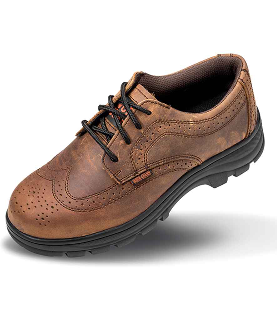 Result Work-Guard S1P SRC Managers Brogues in 10 Brown by Result Work-Guard — Custom branded clothing by Print Press, featuring premium embroidery produced in our specialist print lab in the UK.