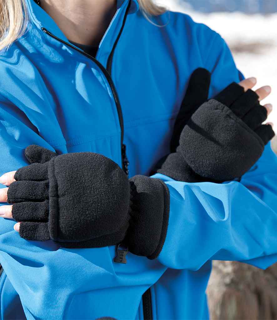 Result Palmgrip Glove-Mitt in Black by Result Winter Essentials — Custom branded clothing by Print Press, featuring premium embroidery produced in our specialist print lab in the UK.