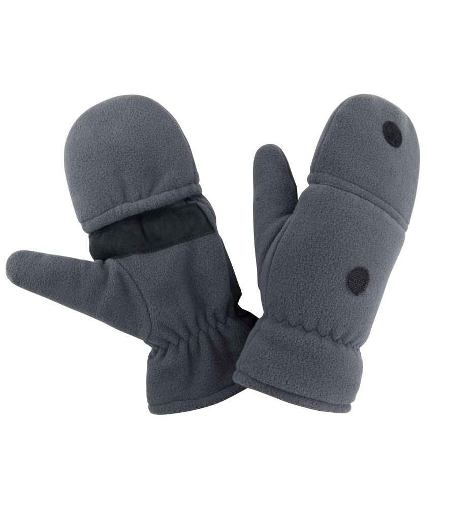 Result Palmgrip Glove-Mitt in Grey by Result Winter Essentials — Custom branded clothing by Print Press, featuring premium embroidery produced in our specialist print lab in the UK.
