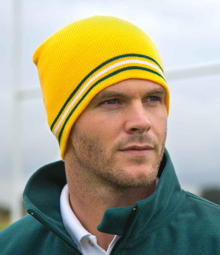 Result National Beanie in ONE Australia by Result Winter Essentials — Custom branded clothing by Print Press, featuring premium embroidery produced in our specialist print lab in the UK.