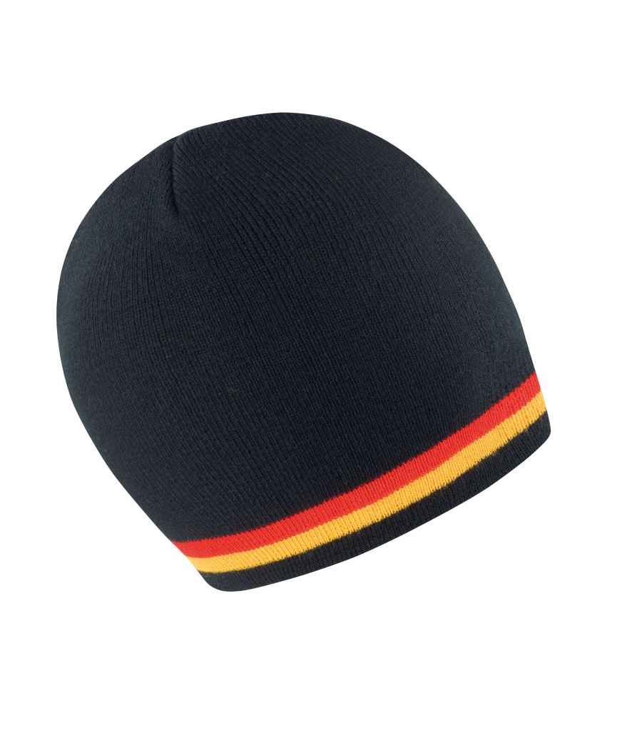 Result National Beanie in ONE Germany by Result Winter Essentials — Custom branded clothing by Print Press, featuring premium embroidery produced in our specialist print lab in the UK.
