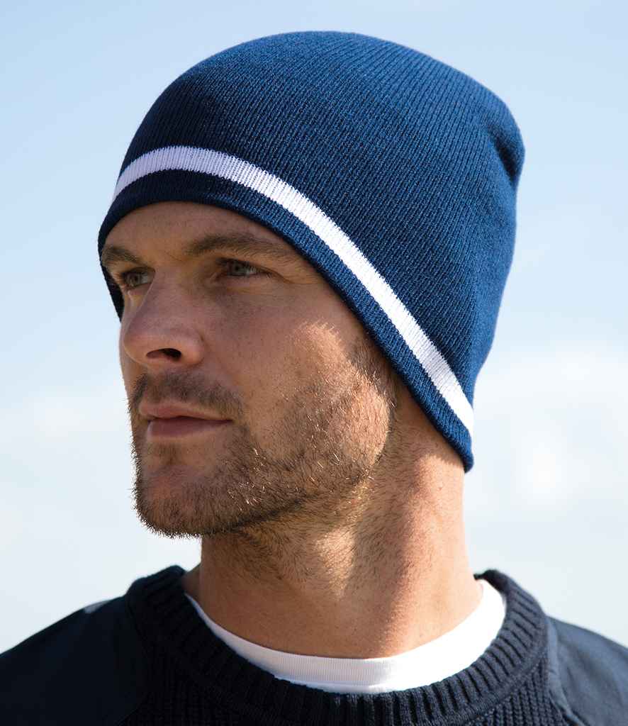 Result National Beanie in ONE Scotland by Result Winter Essentials — Custom branded clothing by Print Press, featuring premium embroidery produced in our specialist print lab in the UK.