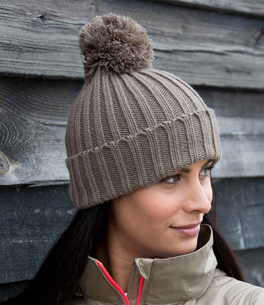 Result HDi Quest Knitted Hat in ONE Fennel by Result Winter Essentials — Custom branded clothing by Print Press, featuring premium embroidery produced in our specialist print lab in the UK.