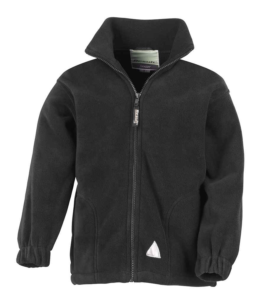 Result Kids/Youths Polartherm Fleece Jacket in Black by Result — Custom branded clothing by Print Press, featuring premium embroidery produced in our specialist print lab in the UK.