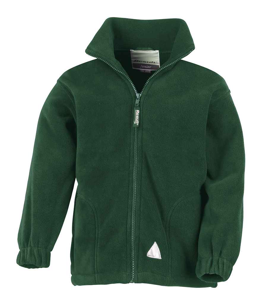 Result Kids/Youths Polartherm Fleece Jacket in Forest Green by Result — Custom branded clothing by Print Press, featuring premium embroidery produced in our specialist print lab in the UK.