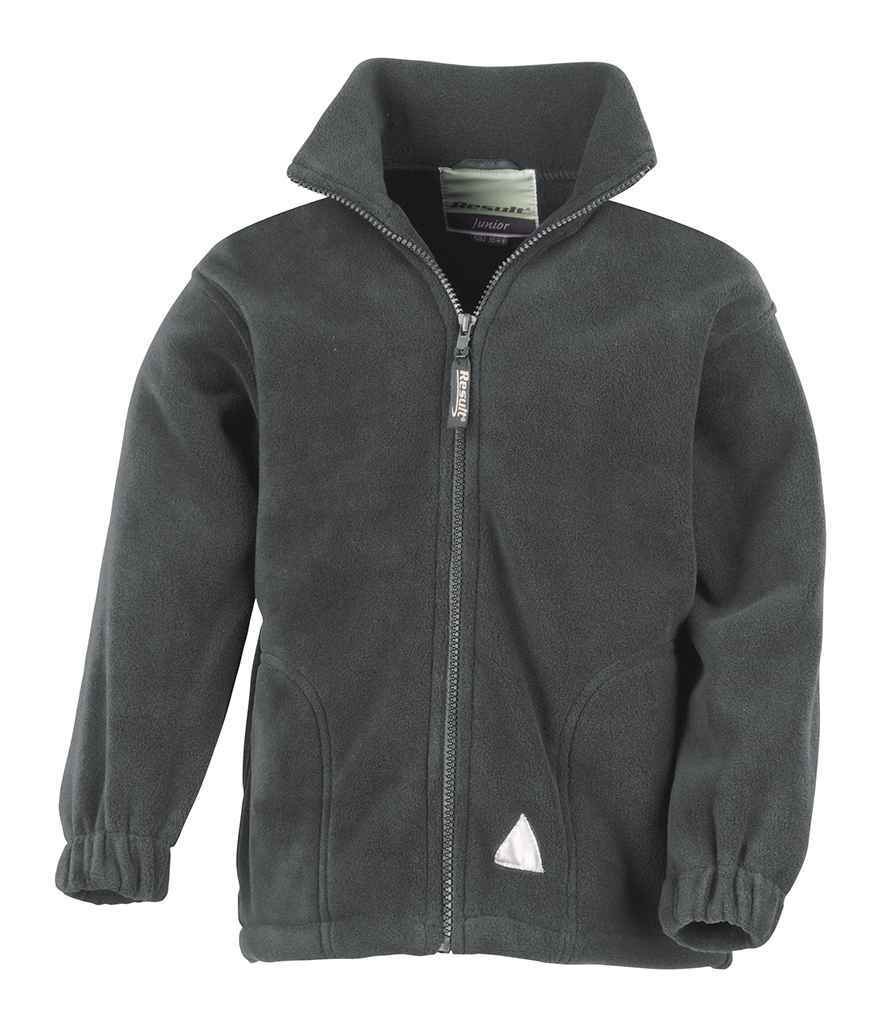 Result Kids/Youths Polartherm Fleece Jacket in Oxford Grey by Result — Custom branded clothing by Print Press, featuring premium embroidery produced in our specialist print lab in the UK.