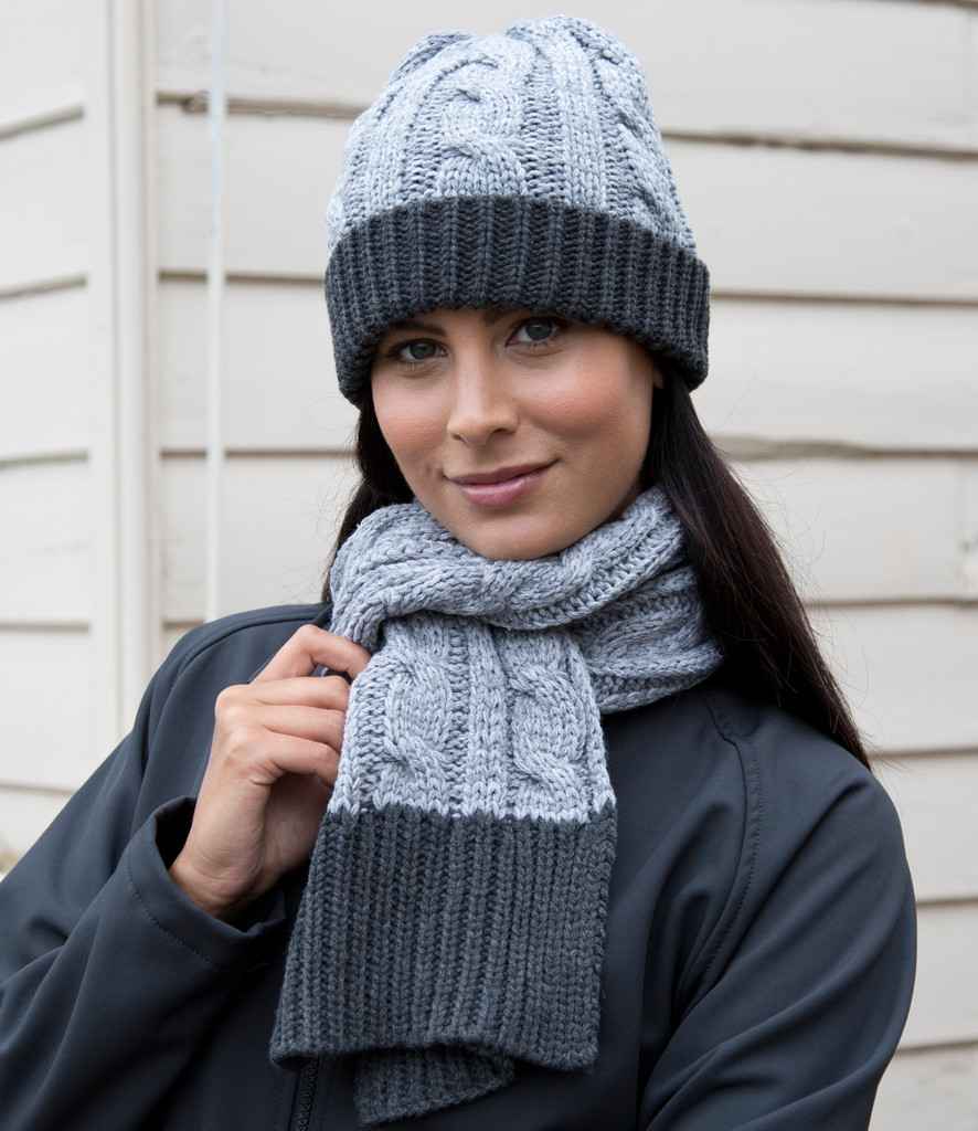 Result Shades of Grey Scarf in ONE Grey by Result Winter Essentials — Custom branded clothing by Print Press, featuring premium embroidery produced in our specialist print lab in the UK.