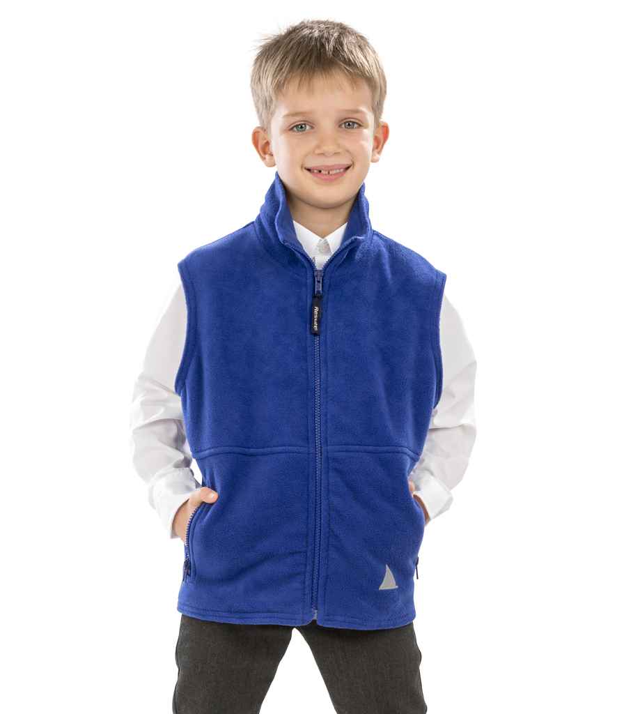 Result Kids/Youths Polartherm Fleece Bodywarmer in Royal Blue by Result — Custom branded clothing by Print Press, featuring premium embroidery produced in our specialist print lab in the UK.