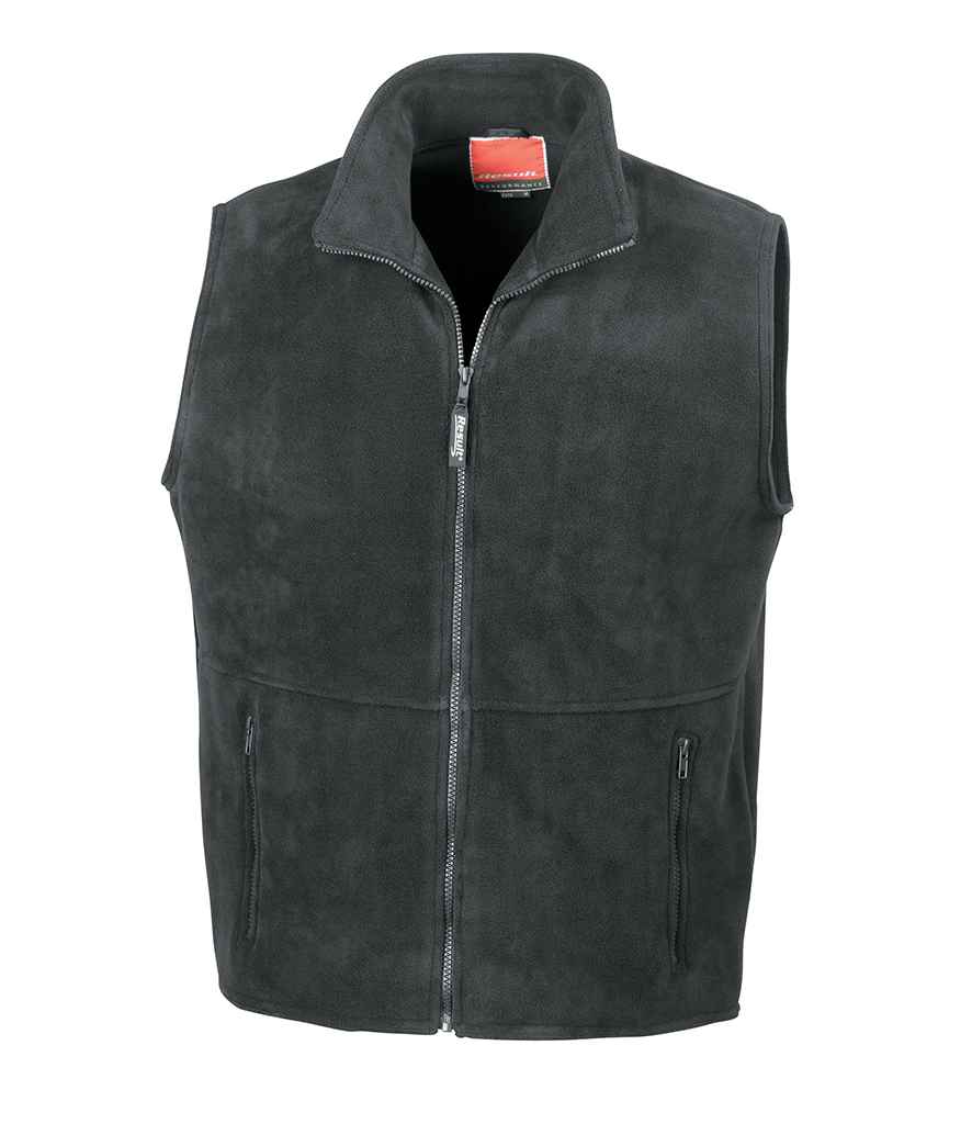 Result Polartherm Fleece Bodywarmer in Black by Result — Custom branded clothing by Print Press, featuring premium embroidery produced in our specialist print lab in the UK.
