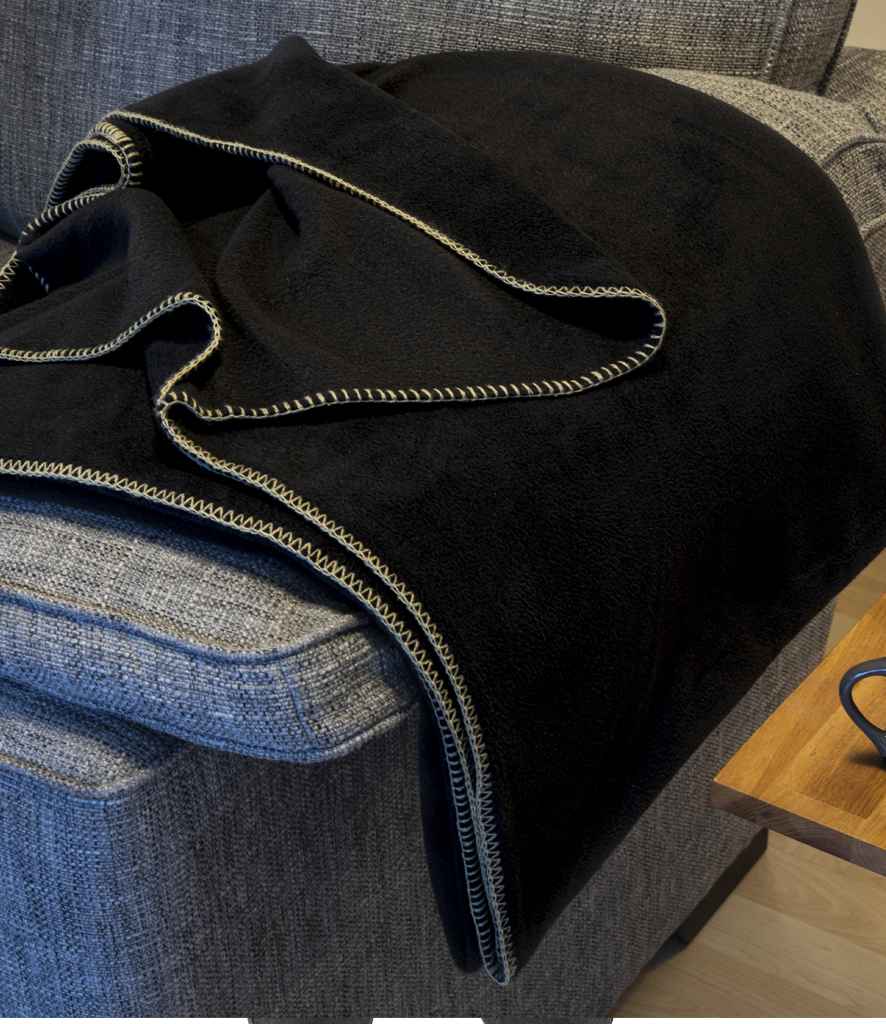 Result Polartherm Blanket in ONE Black by Result Winter Essentials — Custom branded clothing by Print Press, featuring premium embroidery produced in our specialist print lab in the UK.