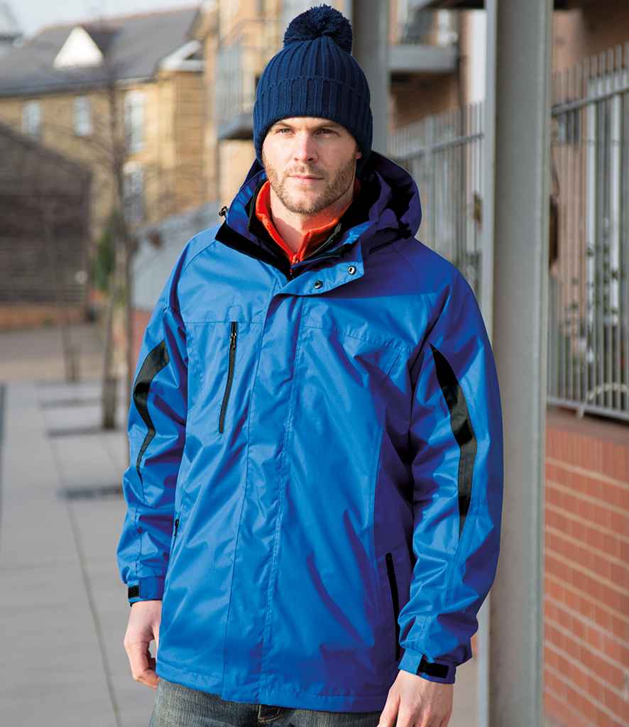 Result Journey 3-in-1 Jacket with Soft Shell Inner in Royal Blue Black by Result — Custom branded clothing by Print Press, featuring premium embroidery produced in our specialist print lab in the UK.
