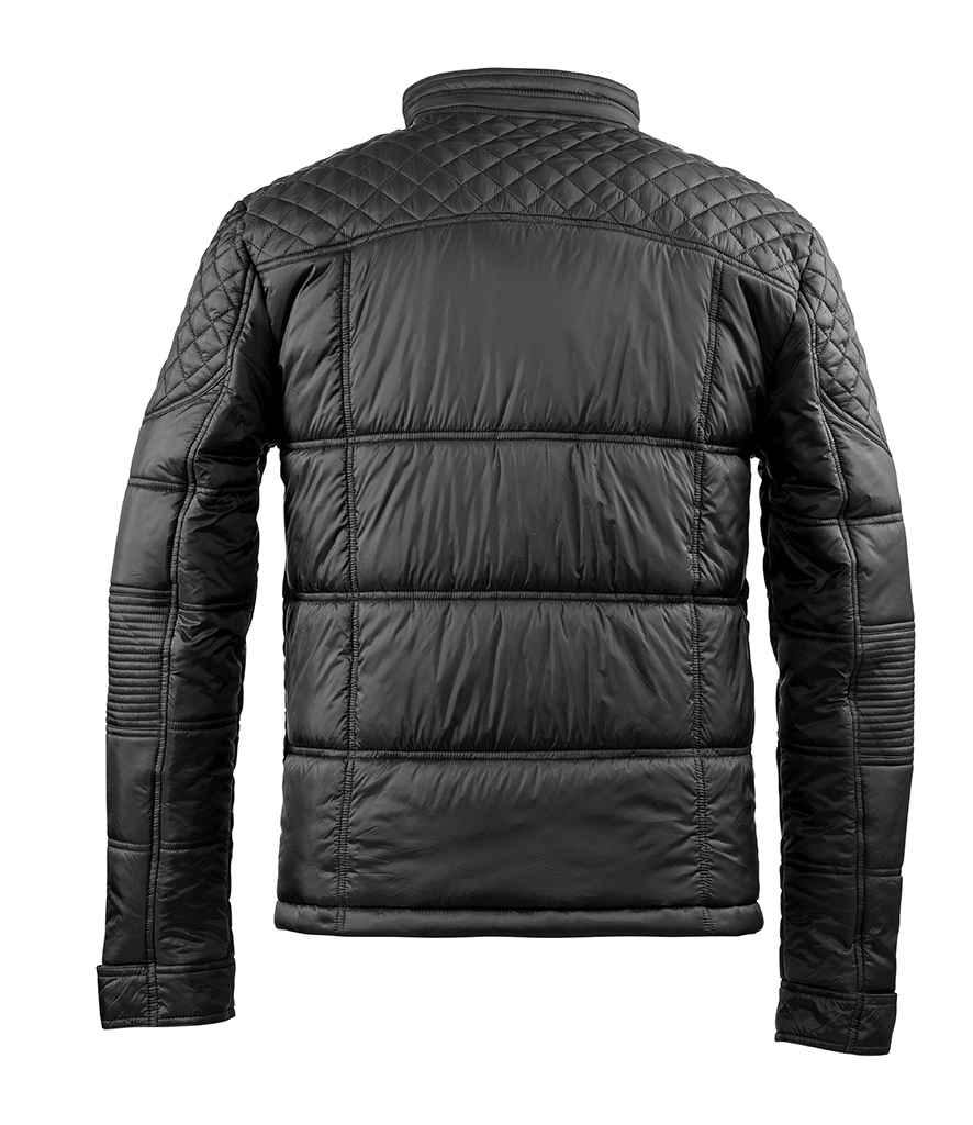Result Urban Padded Biker Style Jacket in by Result Urban — Custom branded clothing by Print Press, featuring premium embroidery produced in our specialist print lab in the UK.