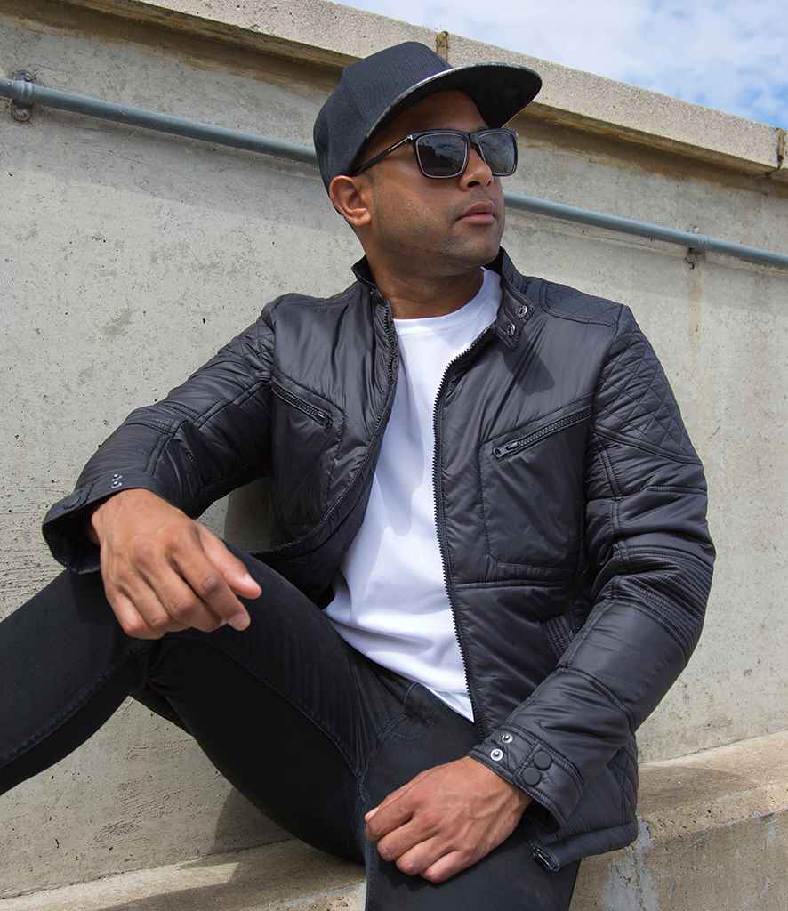 Result Urban Padded Biker Style Jacket in by Result Urban — Custom branded clothing by Print Press, featuring premium embroidery produced in our specialist print lab in the UK.