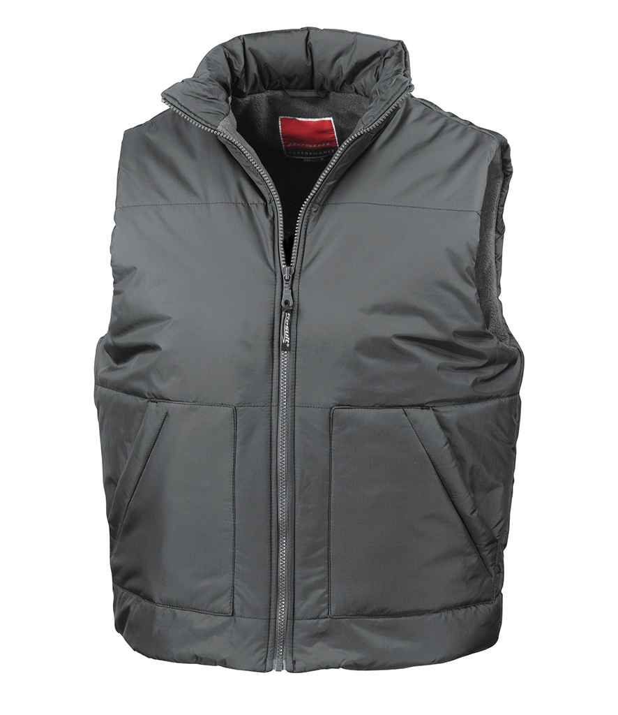 Result Fleece Lined Bodywarmer in Dark Grey by Result — Custom branded clothing by Print Press, featuring premium embroidery produced in our specialist print lab in the UK.