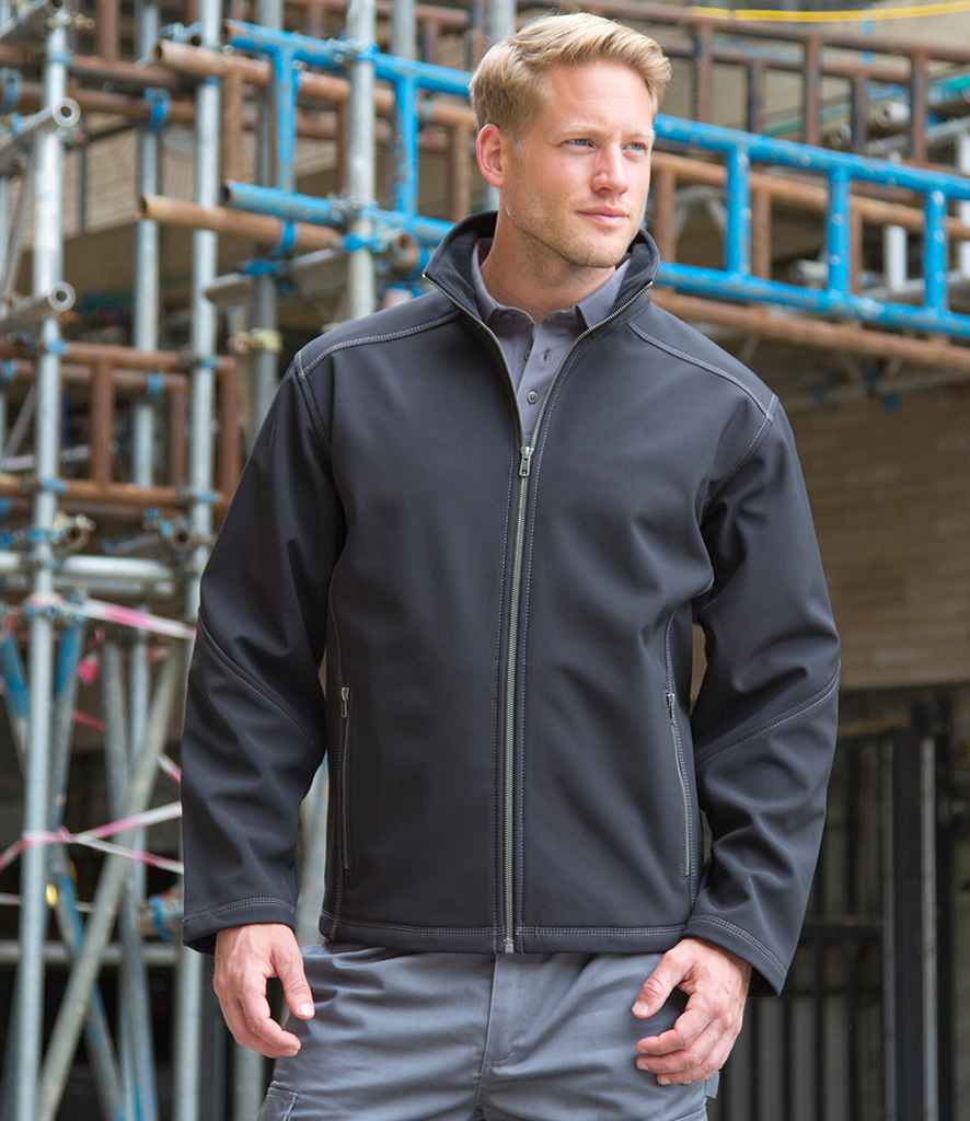 Result Work-Guard Treble Stitch Soft Shell Jacket in by Result Work-Guard — Custom branded clothing by Print Press, featuring premium embroidery produced in our specialist print lab in the UK.