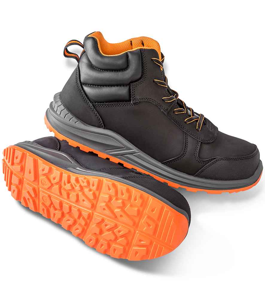 Result Work-Guard Stirling Safety Boots in Black Grey by Result Work-Guard — Custom branded clothing by Print Press, featuring premium embroidery produced in our specialist print lab in the UK.