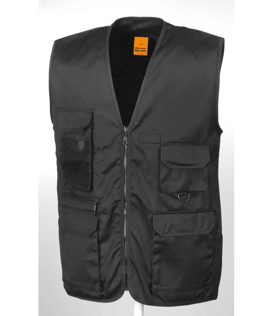Result Work-Guard Safari Waistcoat in by Result Work-Guard — Custom branded clothing by Print Press, featuring premium embroidery produced in our specialist print lab in the UK.