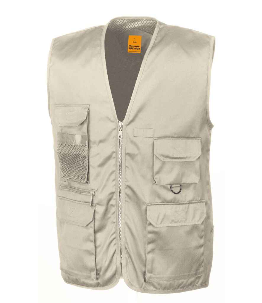 Result Work-Guard Safari Waistcoat in by Result Work-Guard — Custom branded clothing by Print Press, featuring premium embroidery produced in our specialist print lab in the UK.