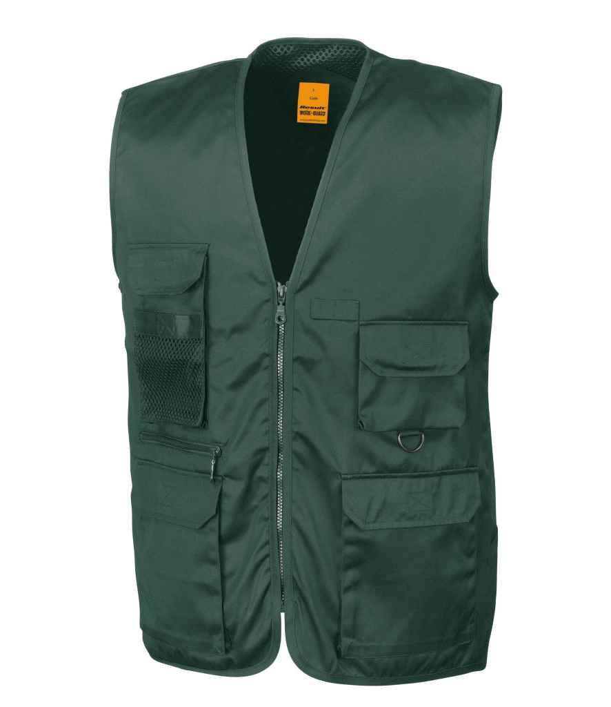 Result Work-Guard Safari Waistcoat in by Result Work-Guard — Custom branded clothing by Print Press, featuring premium embroidery produced in our specialist print lab in the UK.