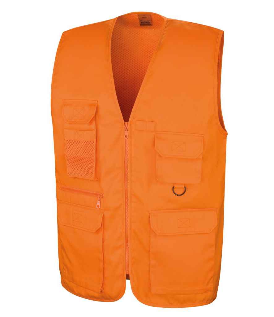 Result Work-Guard Safari Waistcoat in by Result Work-Guard — Custom branded clothing by Print Press, featuring premium embroidery produced in our specialist print lab in the UK.