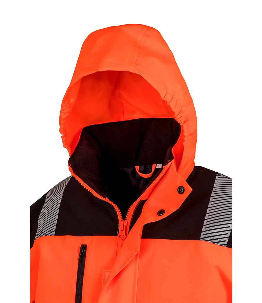 Result Safe-Guard Extreme Tech Printable Soft Shell Safety Jacket in by Result Safe-Guard — Custom branded clothing by Print Press, featuring premium embroidery produced in our specialist print lab in the UK.