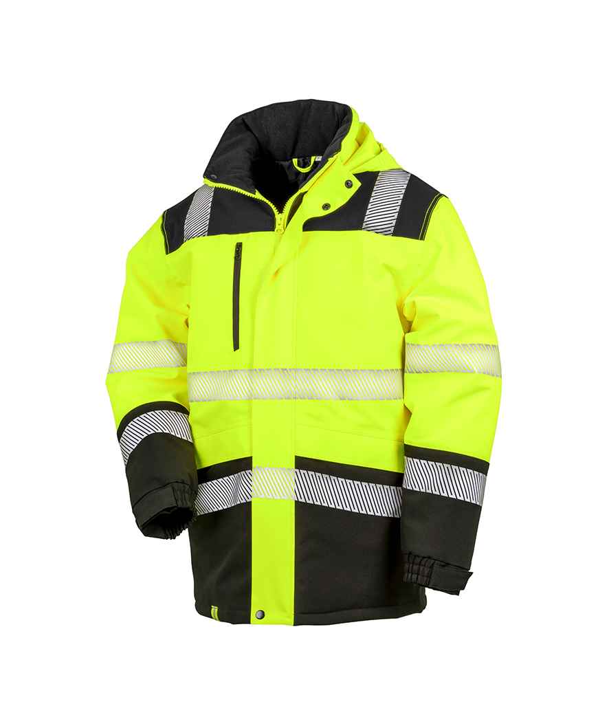 Result Safe-Guard Extreme Tech Printable Soft Shell Safety Jacket in by Result Safe-Guard — Custom branded clothing by Print Press, featuring premium embroidery produced in our specialist print lab in the UK.