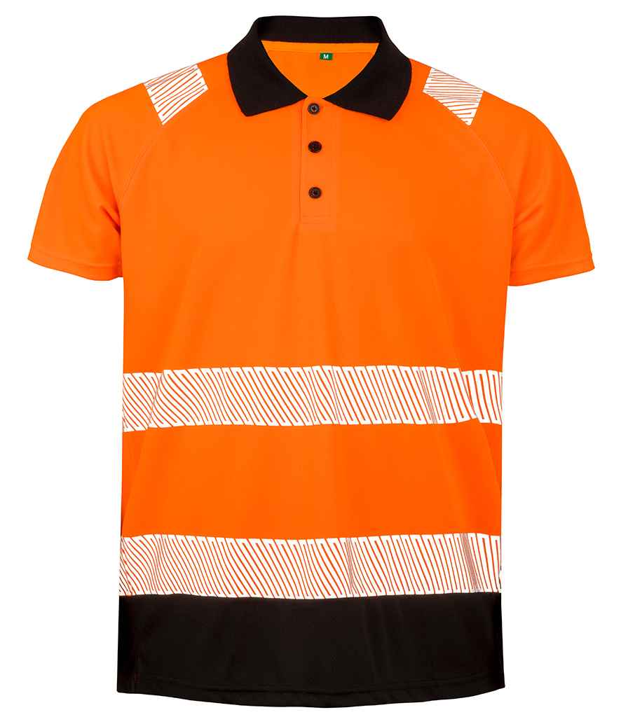 Result Genuine Recycled Safety Polo Shirt in by Result Genuine Recycled — Custom branded clothing by Print Press, featuring premium embroidery produced in our specialist print lab in the UK.