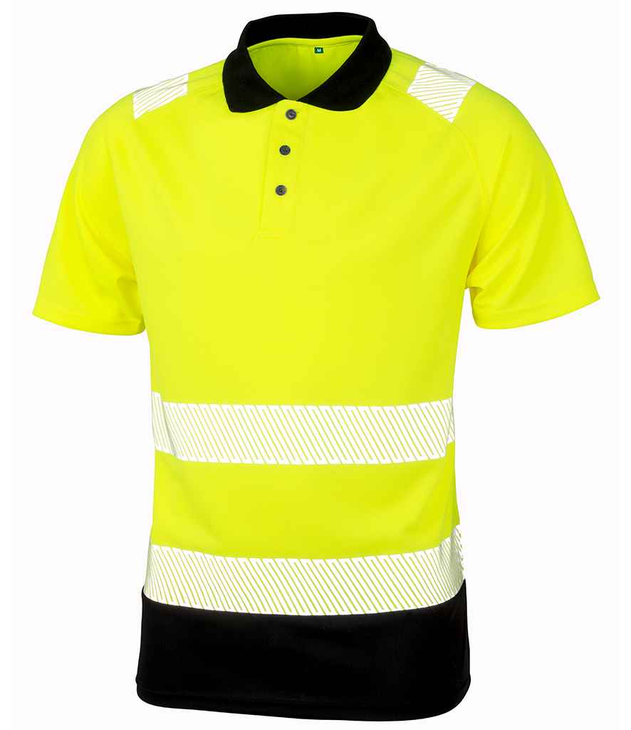 Result Genuine Recycled Safety Polo Shirt in by Result Genuine Recycled — Custom branded clothing by Print Press, featuring premium embroidery produced in our specialist print lab in the UK.