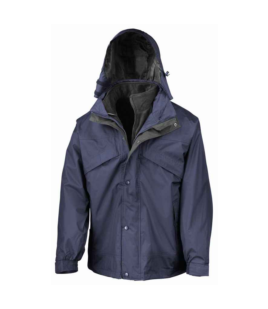 Result 3-in-1 Waterproof Zip and Clip Fleece Lined Jacket in by Result — Custom branded clothing by Print Press, featuring premium embroidery produced in our specialist print lab in the UK.