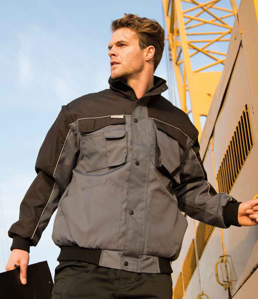 Result Work-Guard Zip Sleeve Heavy Duty Jacket in by Result Work-Guard — Custom branded clothing by Print Press, featuring premium embroidery produced in our specialist print lab in the UK.