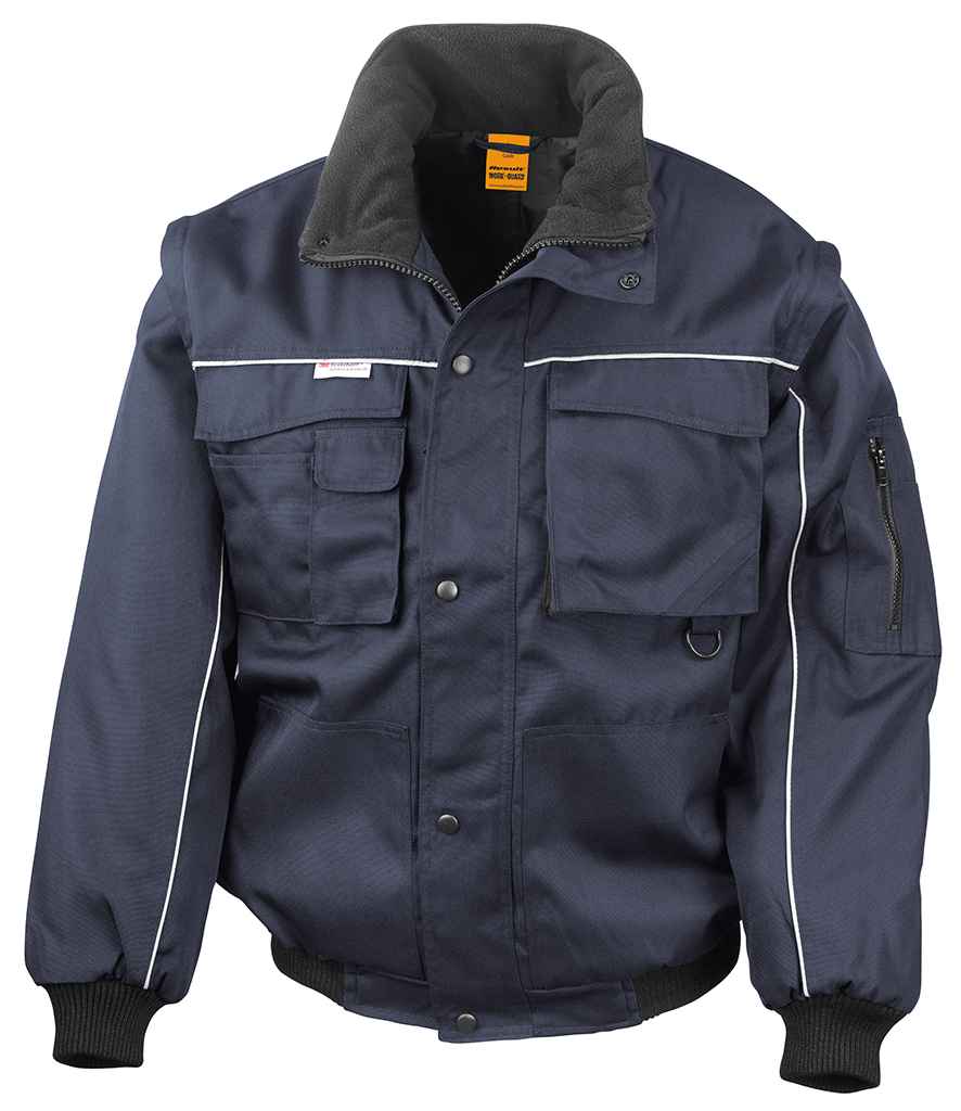 Result Work-Guard Zip Sleeve Heavy Duty Jacket in by Result Work-Guard — Custom branded clothing by Print Press, featuring premium embroidery produced in our specialist print lab in the UK.
