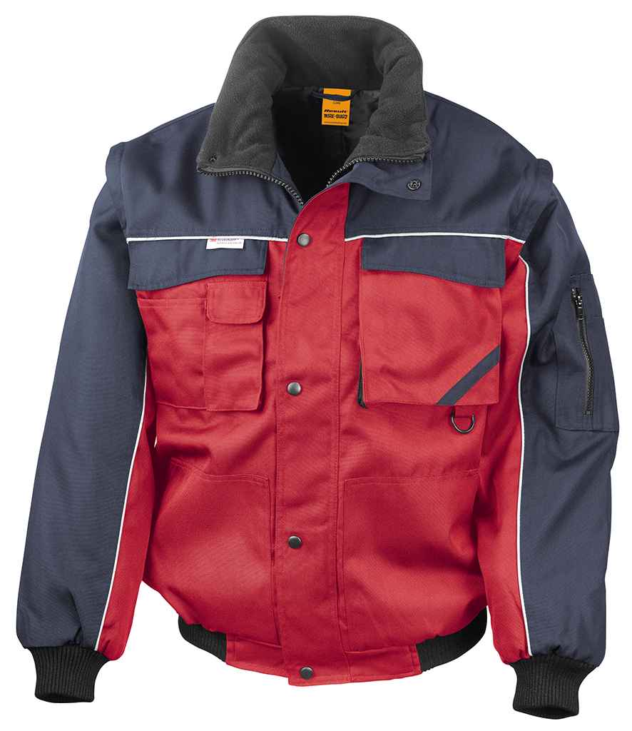 Result Work-Guard Zip Sleeve Heavy Duty Jacket in by Result Work-Guard — Custom branded clothing by Print Press, featuring premium embroidery produced in our specialist print lab in the UK.