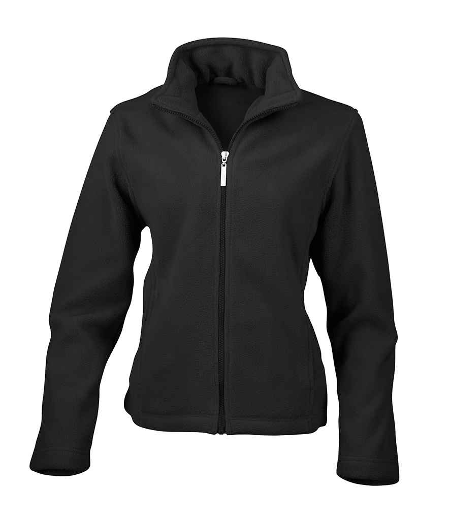 Result Ladies Micro Fleece Jacket in 18 Black by Result — Custom branded clothing by Print Press, featuring premium embroidery produced in our specialist print lab in the UK.