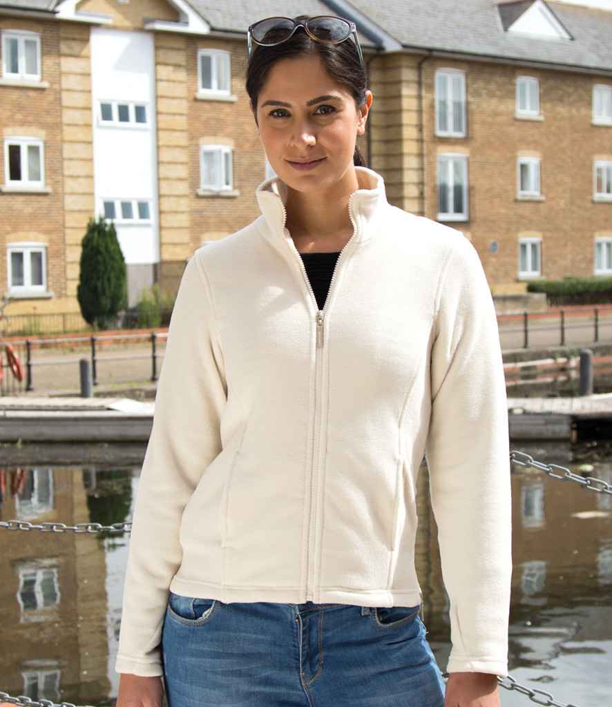 Result Ladies Micro Fleece Jacket in Ivory by Result — Custom branded clothing by Print Press, featuring premium embroidery produced in our specialist print lab in the UK.
